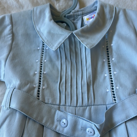 New with tags boy blue romper embroidered European style size 18 months - Picture 4 of 8